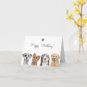 Süße Hunde Karte (Gelbe Blume)