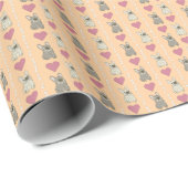 Süße Hunde, Knochen und Herzen Geschenkpapier (Rolleneckpunkt)