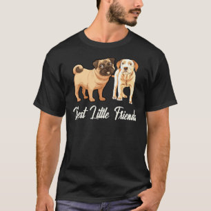 Süße Hunde Labrador und Pug beste kleine Freunde T-Shirt
