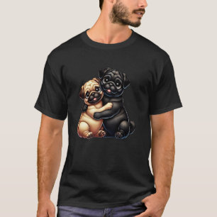 Süße Hunde Möpse Umarmen Mops Liebhaber T-Shirt