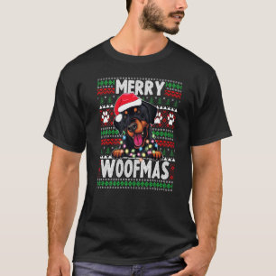 Süße Hunde-Pyjama Dobermann Dobermann Weihnachten T-Shirt