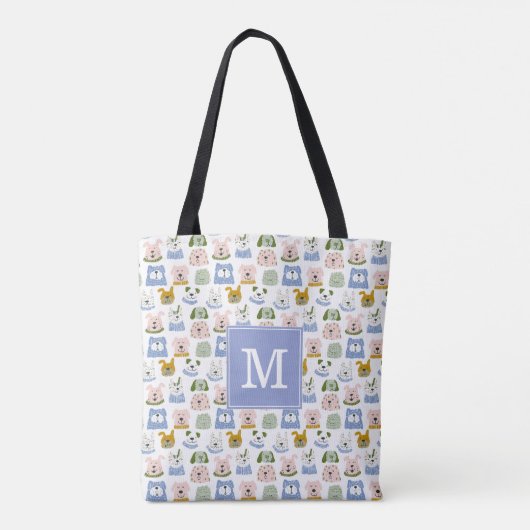 Süße Hunde Tragetasche Tasche (Rückseite)
