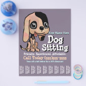 Süße Hundeflüsterer-Vorlage Flyer (Einzeln)