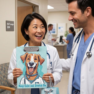 Süße Hundegeschenke für Physiotherapeuten Ärzte Klemmbrett