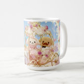 Süße Hundehochzeit Märchenkarosse Kaffeetasse (VorderseiteRechts)