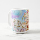 Süße Hundehochzeit Märchenkarosse Kaffeetasse (Vorderseite Links)