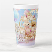 Süße Hundehochzeit Märchenkarosse Milchtasse (Vorderseite)