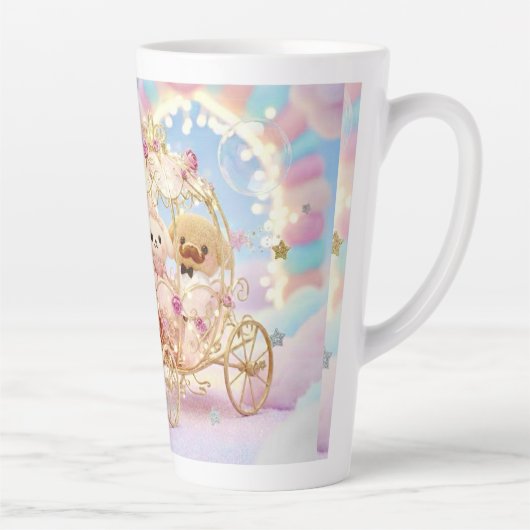 Süße Hundehochzeit Märchenkarosse Milchtasse (Rechts)