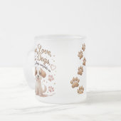 Süße Hundeliebe Glas-Mug Mattglastasse (Vorderseite Links)