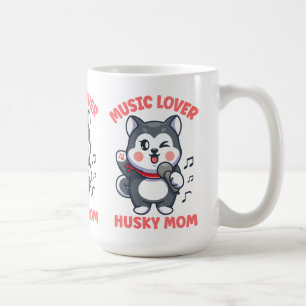 Süße Hundemama Sänger Band Musik Siberian Husky Ka Kaffeetasse