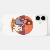 Süße Hundemutter führt flauschigen Welpen am Sonne Case-Mate iPhone Hülle (Rückseite (Horizontal))