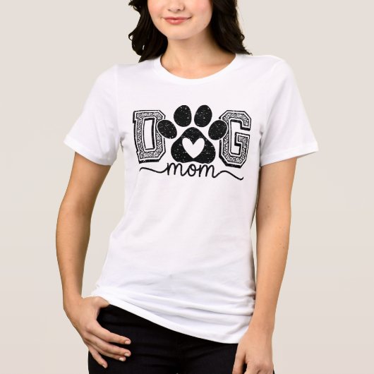 Süße Hundemutter Tri-Blend Shirt (Vorderseite)
