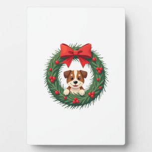 Süße Hundenase Weihnachtsgirlande Weihnachten Hund Fotoplatte