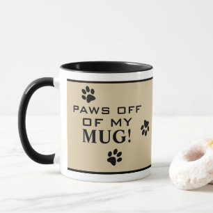 Süße Hundepfotenabdrücke Pfoten weg-Typografie Hun Tasse