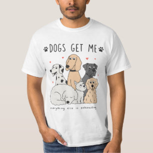 Süße Hunderfamiliengruppe für Hundemütter und Tier T-Shirt