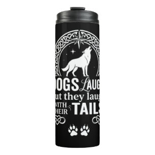 Süße Hundesilhouette Haustierliebhaber-Geschenk Thermosbecher