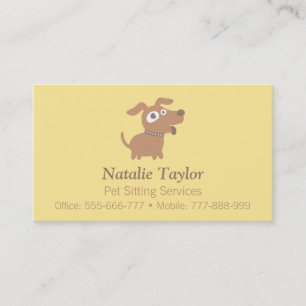 Süße Hundetagesmutter-Service Visitenkarten Visitenkarte
