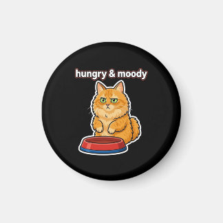 Süße hungrige und launische orange Katze Meme-Aufk Magnet