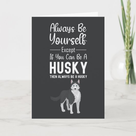 Süße Husky-Karten Schnee Sibirischer Hund Tierlieb Karte (Vorderseite)