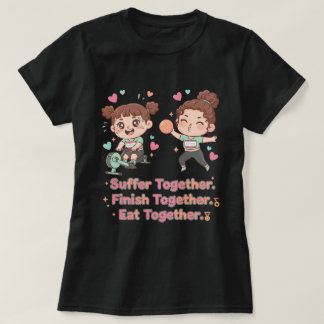 Süße Hybrid-Athleten Leiden Zusammen Fertig T-Shirt