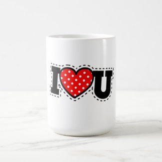 Süße I Heart U romantische Valentinstag-Grafik Kaffeetasse