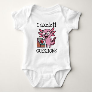 Süße ich Axolotl Fragen aztek Oh Nein roter Knopf Baby Strampler