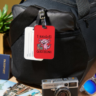 Süße ich Axolotl Fragen aztekisch Oh Nein roter Kn Gepäckanhänger