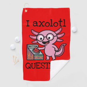 Süße ich Axolotl Fragen aztekisch Oh Nein roter Kn Golfhandtuch