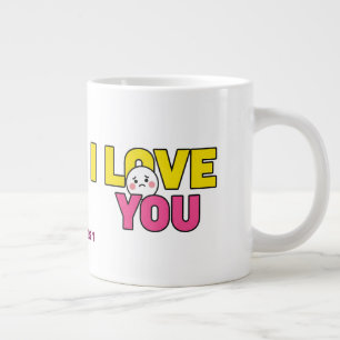 Süße Ich liebe dich Grafik für Geschenke und Bekle Jumbo-Tasse