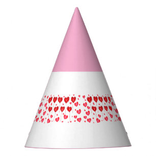 Süße ich liebe dich rosa Herzen-Partyhut-Dekoratio Partyhütchen