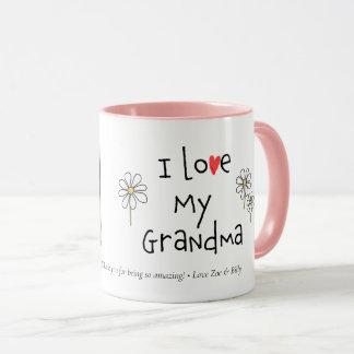 Süße Ich liebe meine Oma 1 Foto Custom Tasse