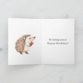 Süße Igel-Herzen Geburtstag Karte (Innenseite)