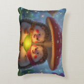 Süße Igel-Pilz-Wurfkissen Dekokissen (Rückseite(Vertikal))