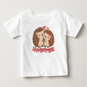 Süße Igel Umarmungen Baby T-shirt