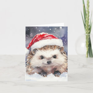 Süße Igel-Weihnachtskarte zum Falten Feiertagskarte