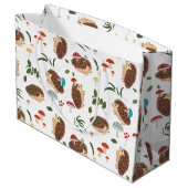 Süße Igelpilze Waldtier Große Geschenktüte (Rückseite Schrägansicht)