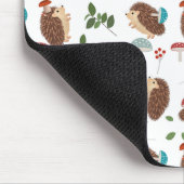 Süße Igelpilze Waldtier Mousepad (Ecke)