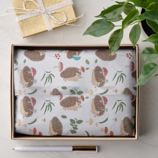 Süße Igelpilze Waldtier Seidenpapier (Geschenk)