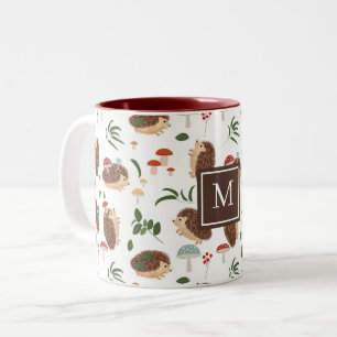Süße Igelpilze Waldtier Zweifarbige Tasse