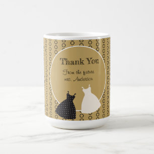 Süße Illustration Aufkleber für Brautdusche Kaffeetasse