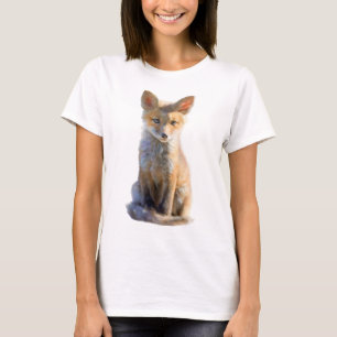 Süße Illustration des Porträts eines roten Fuchsju T-Shirt