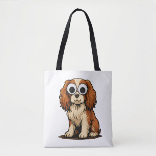 Süße Illustration eines Hundes mit Google-Augen Tasche