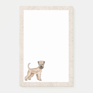 Süße Illustration eines Soft-Coated Wheaten Terrie Post-it Klebezettel
