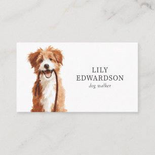 Süße Illustration Pet Sitter Hundespaziergang Soci Visitenkarte
