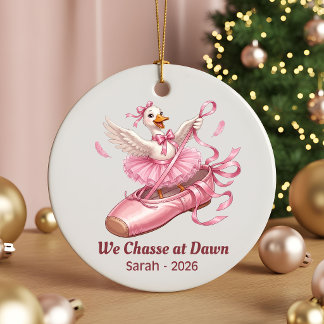 Süße individuelle Balletttänzerin Weihnachten, Keramik Ornament