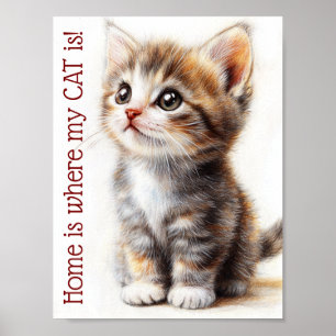 Süße individuelle Katzen-Wanddekoration, Kätzchen  Poster