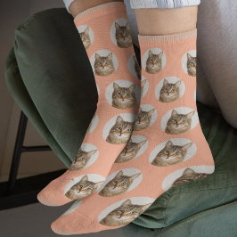 Süße individuelle Katzenfoto-Socken Socken