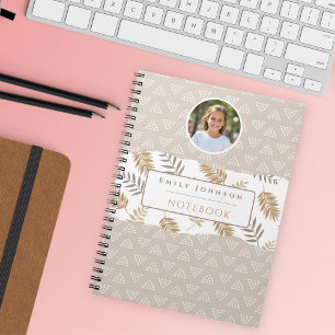 Süße individuelle Kindname und Foto Abstract Muste Notizblock