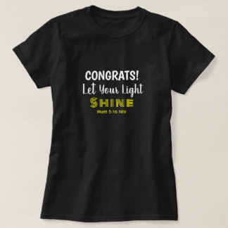 Süße inspirierende Bibelvers-Abschlussfeier Schwar T-Shirt