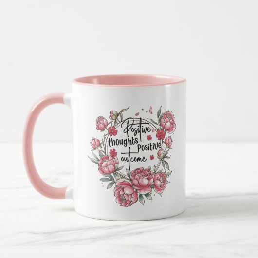 Süße inspirierende Wortkunst positive Gedanken Tasse (Links)